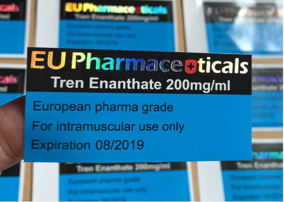 Пробирка фармацевтической продукции слипчивая стеклянная обозначает стикеры для 200 Мг Трен Энантате