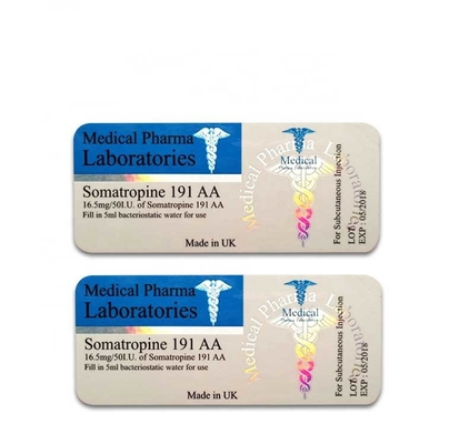 Этикетки для фармацевтических стеклянных флаконов с голографическим тиснением