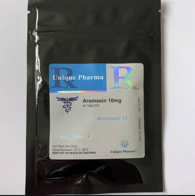 Уникальная Pharma Aromasin 10mg Этикетки с черными алюминиевыми палочками