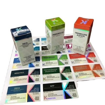 RX 10ml Флакон Этикетки Серебряная фольга Металлизация Наклейка Печать С Бесплатным Сервисом Дизайна