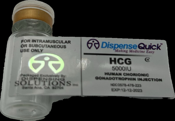 Hcg 50000 Iu Голограмма Маленькие бутылки с лекарственными препаратами Этикетки настраиваемые