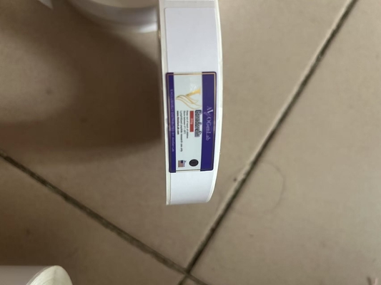 Этикетка на 2 мл флаконы для различных пептидных продуктов с круглым золотым принтом