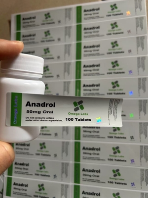 Anadrol Пероральные таблетки Этикетка ПАПЕР/ ПЭТ/ ПВХ Материал для пластиковых бутылок 50 мг