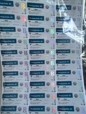 Тирзепатид 40 мг Пептидные стеклянные флаконы Этикетки с индивидуальным дизайном