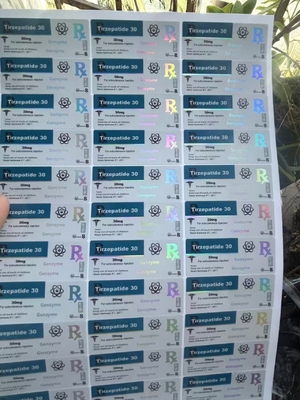 Тирзепатид 40 мг Пептидные стеклянные флаконы Этикетки с индивидуальным дизайном