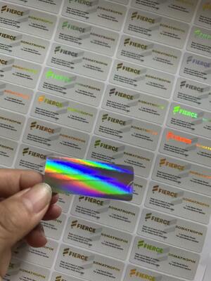 Соматропин 10 IU Hg H 3, 7 мг на этикетке флакона