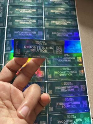 Этикетки для флаконов из фармацевтического стекла с раствором для восстановления 10 мл