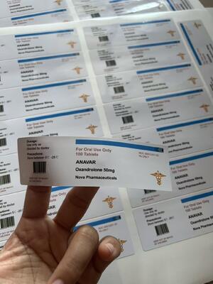 Anavar 50mg Tablets Oral 50mg white pvc materail Plastic Bottles Labels