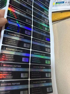 Жёсткие этикетки 300 10 мл флаконов с блестящим эффектом