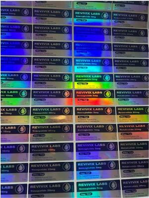 Этикетки для флаконов пептида BPC 157 5 мг