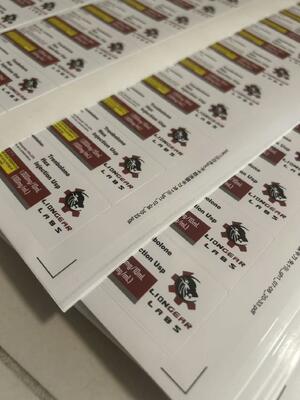 Strong Adhesive Waterproof Glass Vial Labels Customizable Size for Pharmaceutical Bottles
