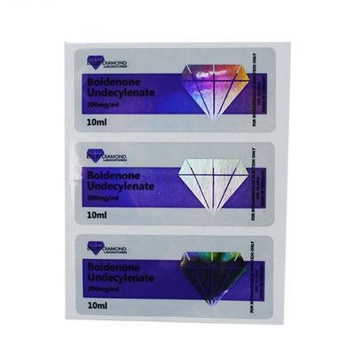 Голографические ярлыки бутылки пробирки, различные названия продукта красят ярлык пробирки 10мл