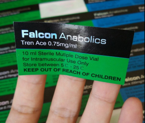 Этикетка пластиковых холограммных флаконов в белом цвете для упаковки продукта