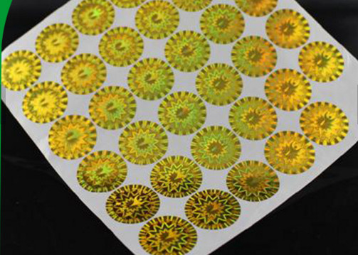 Постоянное клейкое защитное голограммовое наклейка УФ-печать