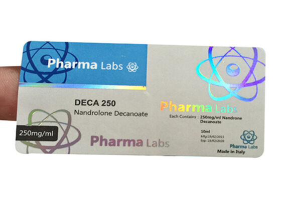 Голографические ярлыки пробирки рецепта/образцы изготовленных на заказ слипчивых стикеров свободные