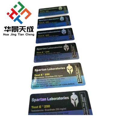 Этикетки высокостеклянных флаконов с полноцветной цифровой печатью толщиной 2,5 миллиметра