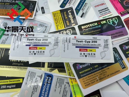 Стеклянные флаконы с инъекционным маслом Этикетка на флаконе 10 мл