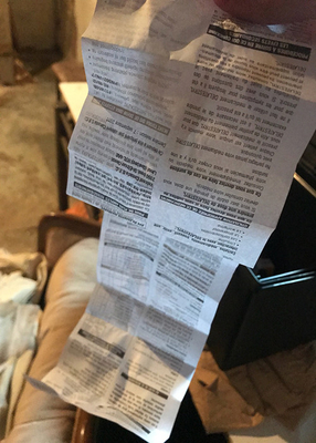 Печатание вставки пакета листовки смещенной бумаги/фармацевтическое печатание для коробки пробирки 10мл