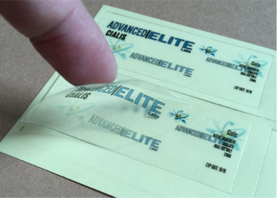 ПВК ясности ярлыка бутылки медицины пробирки 10мл прозрачный с УЛЬТРАФИОЛЕТОВЫМ печатанием