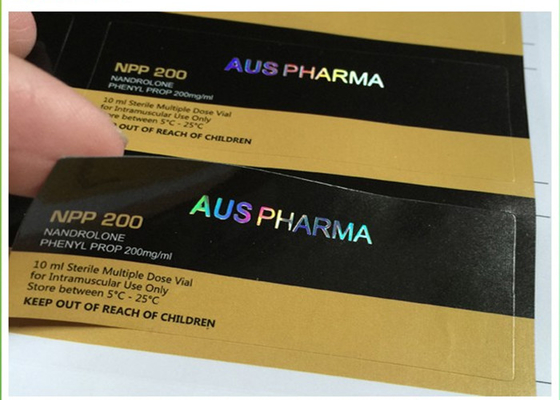 Ярлыки логотипа фольги лазера изготовленные на заказ слипчивые/бутылка пробирки обозначают цвет традиции