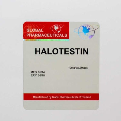 Водостойкими форма бутылки медицины бумаги с покрытием подгонянная ярлыками с цветом