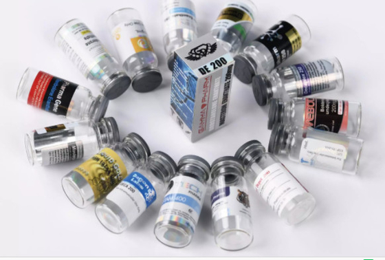 Глянцевая/ Маттовая отделка Многодозовые 10 мл этикетки флаконов для квадратных стеклянных контейнеров с деканоатом нанолона