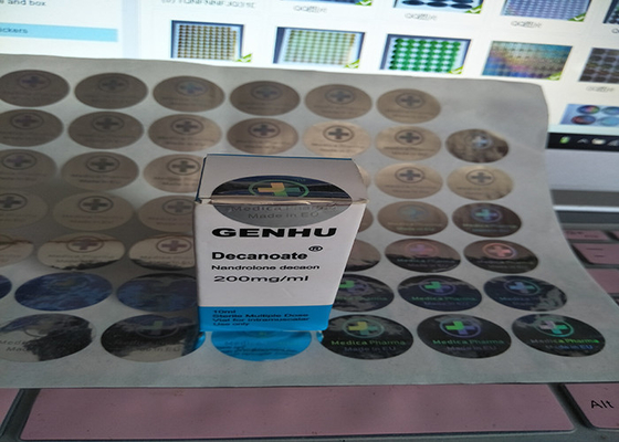 Серебряный печать голограммные этикетки для 10 мл флаконы или коробки