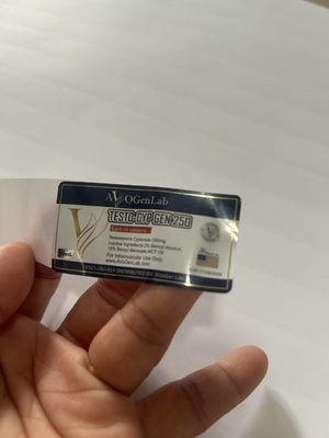 Новый дизайн голограммный тест Cyp 10 мл этикетки флакона с золотой линией этикетки