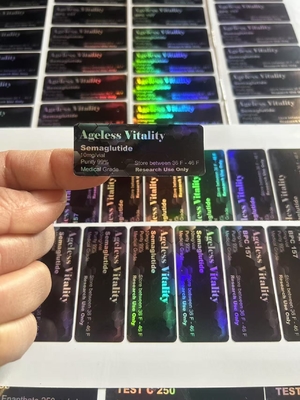 2 мл Семаглютидов и тирзепатидов на этикетках флаконов для хранения пептидов в бумажном/ ПЭТ/ ПВХ материале