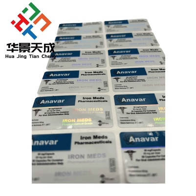 Анавар 5 мг Таблетки Бутылка Этикетка Таблетки Пероральные этикетки Голограммные материалы Печать водонепроницаемая
