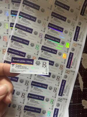 Этикетки флаконов для инъекций Ретатрутида 30 мг 2 мл для подкожного введения