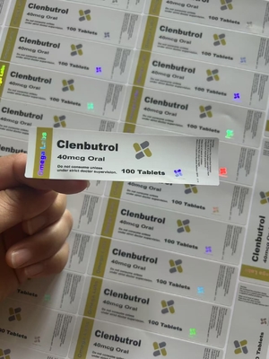 Клен 40мкг Перорально Лекарство Бутылка Этикетка Аптека Этикетка с лазерным эффектом