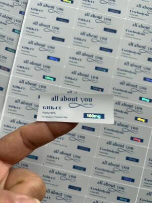 GHK-CU 5 мг Этикетки для флаконов с лазерным материалом и эффектом блеска