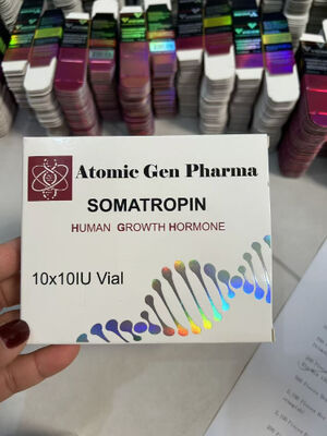 Соматропин Hgh 100iu Этикетка и коробка для 10 флаконов