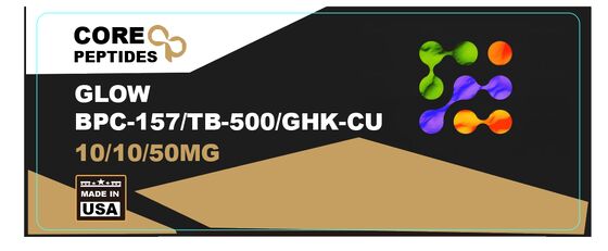 Наклейки для флаконов пептидов Glow BPC157 TB500 GHK CU MIX