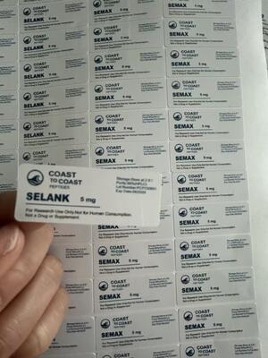 Селанк 5 мг, маленькие флаконы, 2-3 мл, стеклянная бутылка, этикетки для пептидов