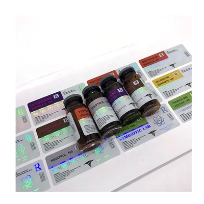 Ярлыки пробирки металлического печатания серебряной фольги стеклянные для пробирки многократной дозы впрыски лаборатории